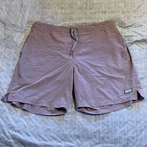 Saxx lined shorts mens large pre-owned condition